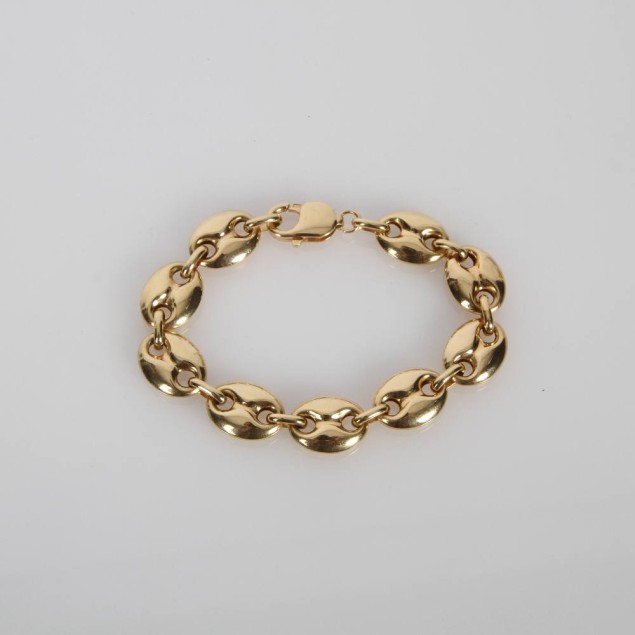 Comprar Pulsera Calabrote Semi Hueca De Oro De Segunda Mano E