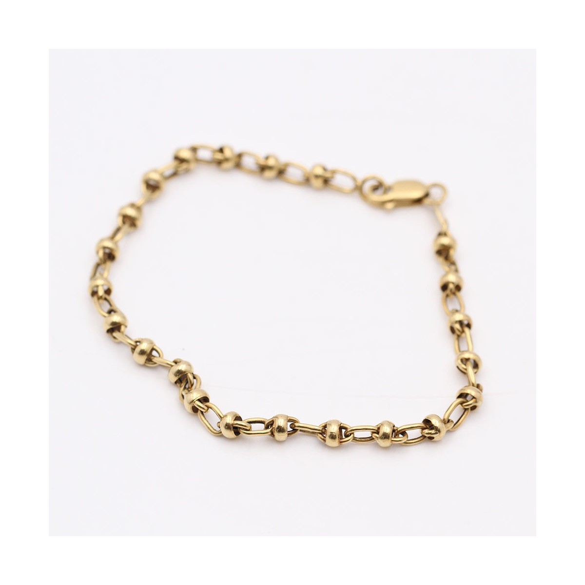 Comprar Pulsera Alternada Semi Hueca De Oro De Segunda Mano E A