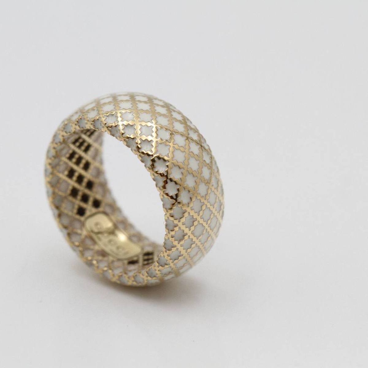 Comprar Anillo GUCCI DIAMANTISSIMA de oro y esmalte de segunda