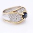 Bague en or avec saphir et diamants d'occasion