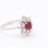 Bague rosette en or avec rubis et diamants d'occasion