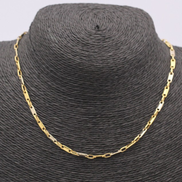 Collier en or bicolore massif d'occasion