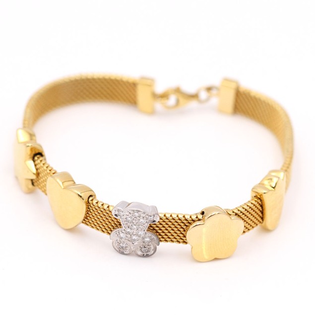 TOUS DIAMOND BEAR bracelet en or avec...