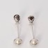 Boucles d'oreilles longues d'occasion en or blanc avec perles