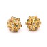 Boucles d'oreilles boutons en or avec zirconias d'occasion