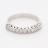 Demi-bague en or blanc et diamants d'occasion