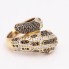 Bague serpent en or d'occasion avec zirconias cubiques