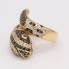 Bague serpent en or d'occasion avec zirconias cubiques