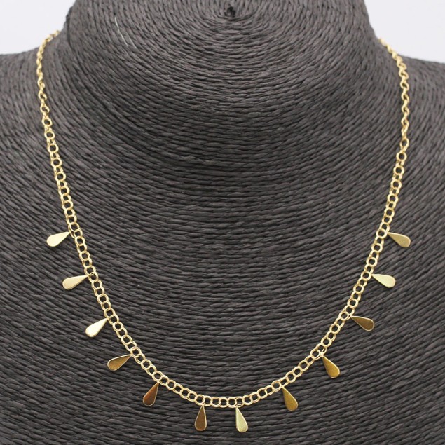 Collier larmes d'or hongrois d'occasion