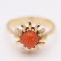 Bague d'occasion en or de style vintage avec corail