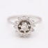 Bague rosette en or d'occasion avec diamants