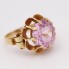 Bague d'occasion en or à quartz rose de style vintage