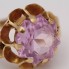 Bague d'occasion en or à quartz rose de style vintage