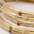 Lot de 5 bracelets d'occasion en or avec zircons