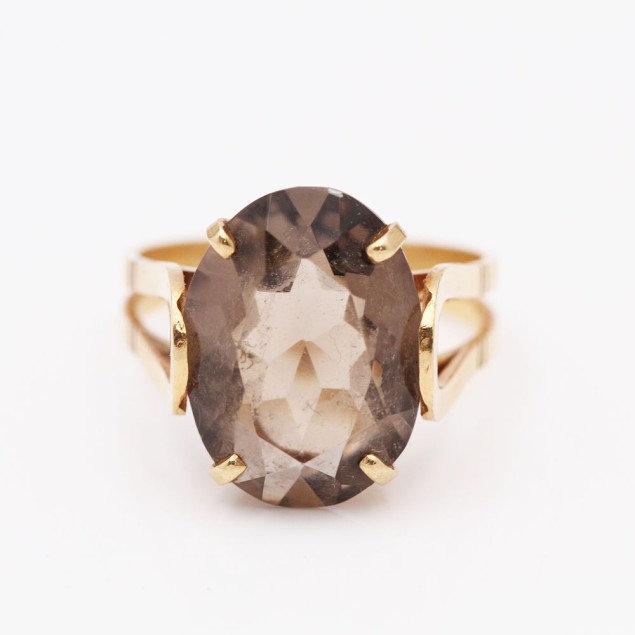 Bague dorée style vintage d'occasion...