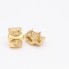 Boucles d'oreilles gallons rectangulaires en or d'occasion