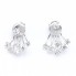 Boucles d'oreilles double fonction avec diamants. Nouveau.