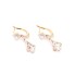 Boucles d'oreilles en or style vintage avec diamants d'occasion