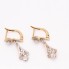 Boucles d'oreilles en or style vintage avec diamants d'occasion