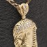 Chaîne avec pendentif Christ en or 14 carats avec zircons