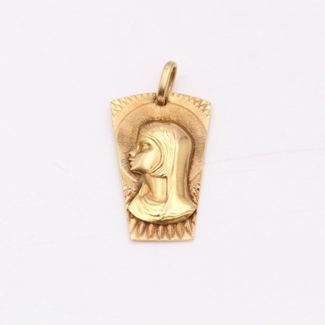 Pendentif vierge en or d'occasion