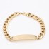 Bracelet gourmette semi creux en or d'occasion