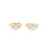 Boucles d'oreilles X d'occasion en or bicolore avec diamants