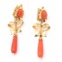 Boucles d'oreilles d'occasion en or avec corail