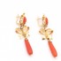 Boucles d'oreilles d'occasion en or avec corail