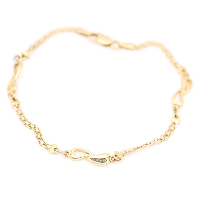 Bracelet bismark alterné en or