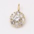 Pendentif rosette en or d'occasion avec diamants