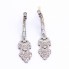 Boucles d'oreilles Art Déco en Platine et Diamants. D'occasion