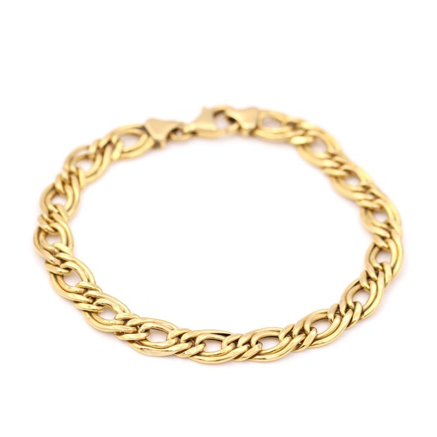 Bracelet d'or semi creux trotteuse