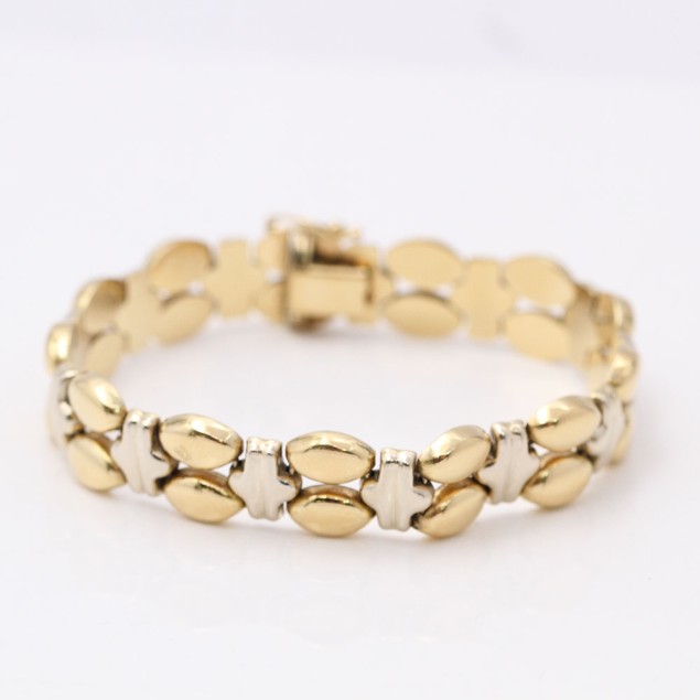 Bracelet bicolore d'occasion en or...