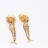 Boucles d'oreilles poisson en or 18 carats avec zircone seconde main