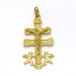 Pendentif Croix de Caravaca en or jaune. Neuf