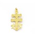 Pendentif Croix de Caravaca en or jaune. Neuf