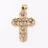 Pendentif croix en or 18k avec diamants seconde main