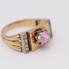 Bague de style vintage en or 18k avec quartz et diamants