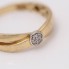 Bague croix en or 18k avec diamants seconde main