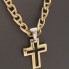 Chaîne marine avec pendentif croix en or 18 carats seconde main