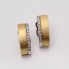 Boucles d'oreilles d'occasion en or bicolore 18k et diamants