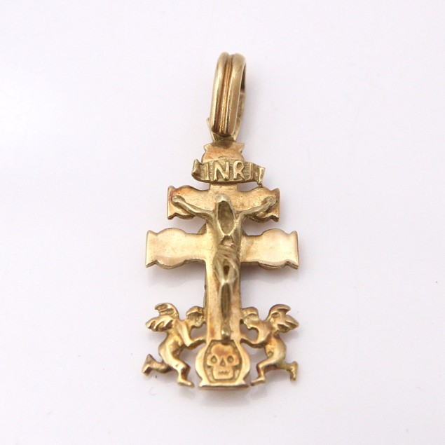 Pendentif croix caravaca en or 18k...