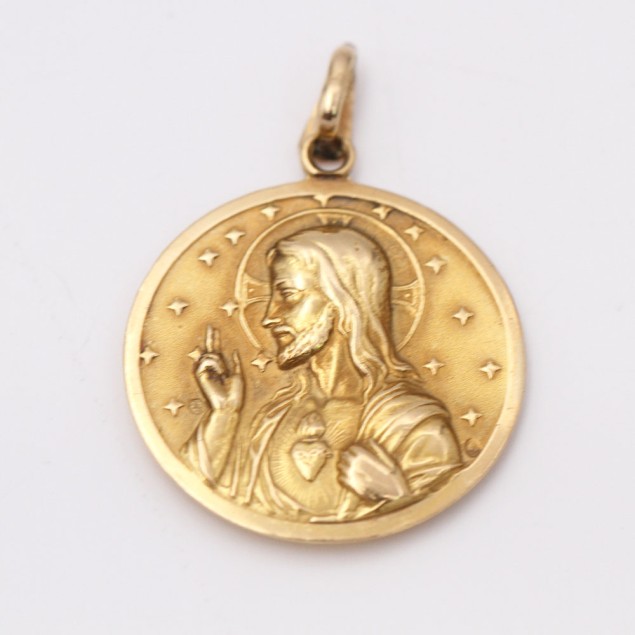 Médaille du scapulaire en or 18k...