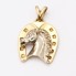 Pendentif fer à cheval en or 18 carats d'occasion