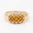 Bague d'occasion en or 18k avec diamants et citrines