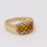 Bague d'occasion en or 18k avec diamants et citrines