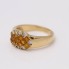 Bague d'occasion en or 18k avec diamants et citrines