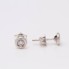 Boucles d'oreilles solitaires en or 18k avec diamants seconde main