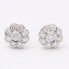 Boucles d'oreilles rosette en or 18k avec diamants seconde main